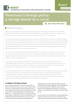 Venezuela`s foreign policy: a mirage based on a curse