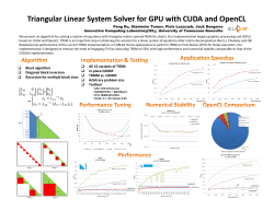 Triangular Linear System Solver for GPU with CUDA and OpenCL