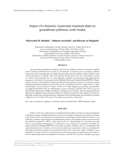Impact of a domestic wastewater treatment plant on groundwater