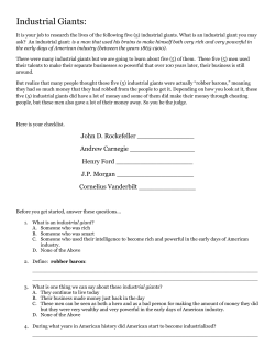 Industrial Giants - Ms. Allen`s History Class Site