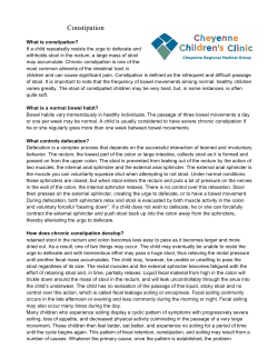 Constipation - Cheyenne Regional Medical Center