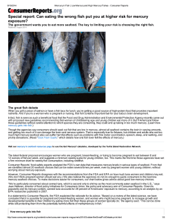 Special report: Can eating the wrong fish put you at higher risk for
