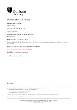 chansons de geste - Durham Research Online