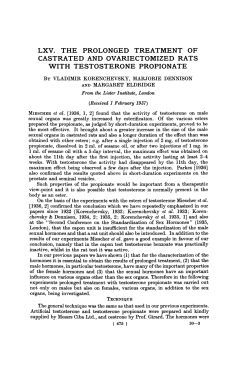 lxv. the prolonged treatment of castrated and ovariectomized