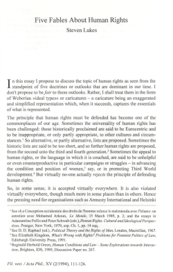 Five Fables About Human Rights