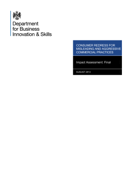 consumer redress for misleading and aggressive commercial practices