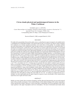 Cirrus clouds physical and spatiotemporal features in the Wider