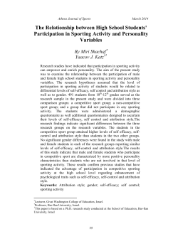 The Relationship between High School Students` Participation in