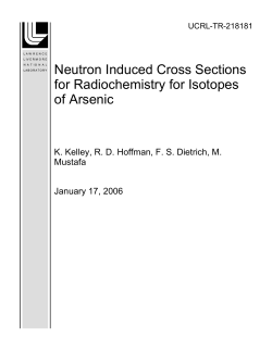 Neutron Induced Cross Sections for Radiochemistry for