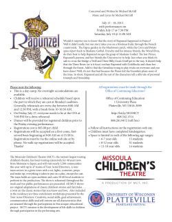 Information Sheet - University of Wisconsin