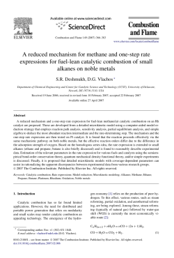 A reduced mechanism for methane and one