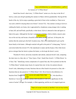 An Analysis of “A White Heron”