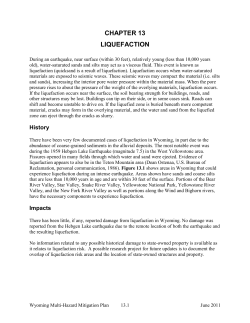 chapter 13 liquefaction - Wyoming Office of Homeland Security