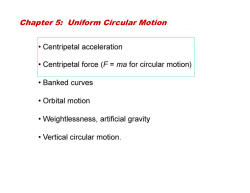 Chapter 5: Uniform Circular Motion
