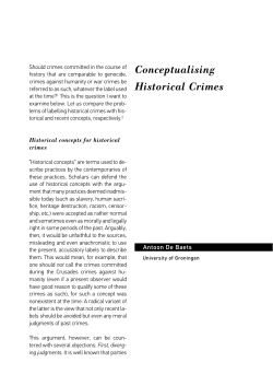 Conceptualising Historical Crimes