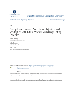 Perception of Parental Acceptance-Rejection and Satisfaction with