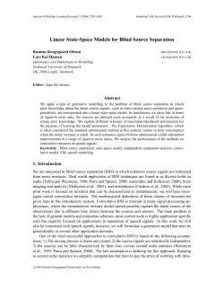 Linear State-Space Models for Blind Source Separation
