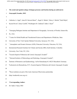 The social and spatial ecology of dengue presence and