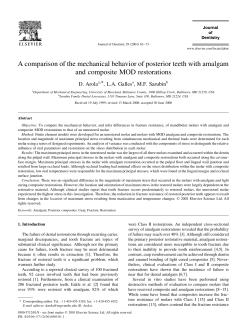 A comparison of the mechanical behavior of posterior teeth