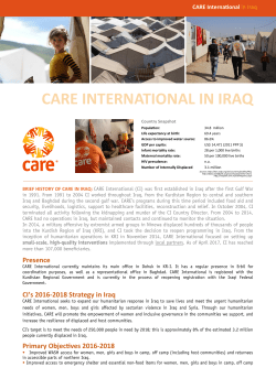 CARE INTERNATIONAL IN IRAQ