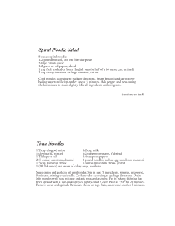 Spiral Noodle Salad Tuna Noodles