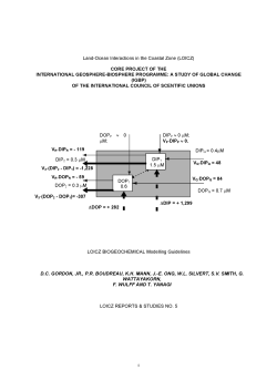 CORE PROJECT OF THE INTERNATIONAL GEOSPHERE