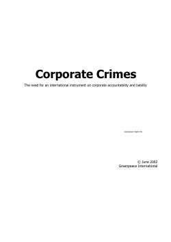 Corporate Crimes