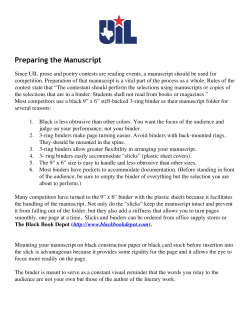 Preparing the Manuscript