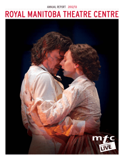annual report 2012/13 - Manitoba Theatre Centre