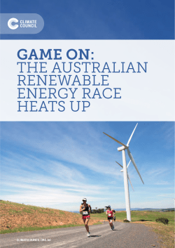 game on: the australian renewable energy race