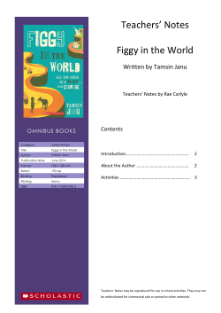 Teachers` Notes Figgy in the World