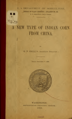 A new type of Indian corn from China