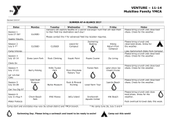 Summer Planning Checklist - YMCA of Snohomish County