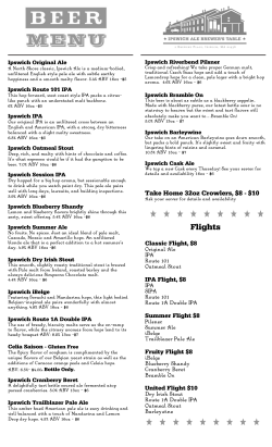 See the Menu - Ipswich Ale Brewery