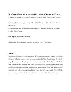 First Ground-Based Adaptive Optics Observations of Neptune and