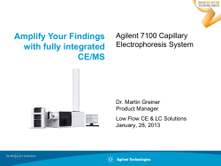 Agilent CE/MS Solutions