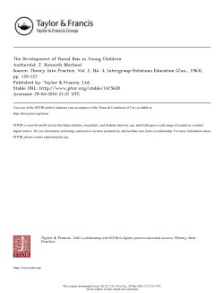 The Development of Racial Bias in Young Children