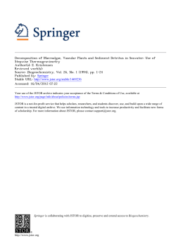 Decomposition of Macroalgae, Vascular Plants and