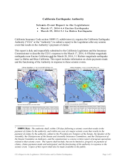 120 day 2014 Encino and La Habra Legislative Report
