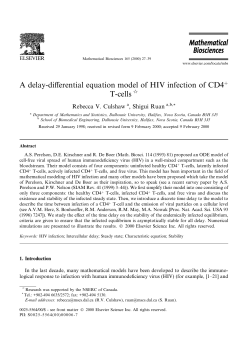 A delay-differential equation model of HIV infection of CD4 T