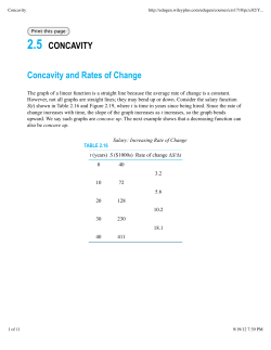 2.5 CONCAVITY Concavity and Rates of Change