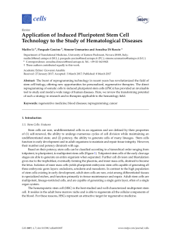 Application of Induced Pluripotent Stem Cell Technology to the