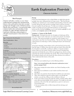 Post-Visit Activity - Eagle Bluff Environmental Learning Center