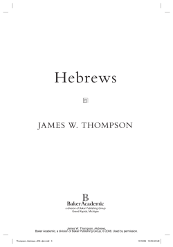 Hebrews - Paideia Commentaries on the New Testament