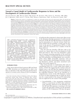REACTIVITY SPECIAL SECTION Toward a Causal Model of