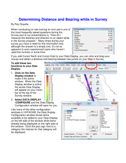 Determining Distance and Bearing while in Survey