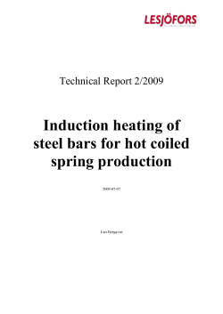 Induction heating of steel bars for hot coiled spring