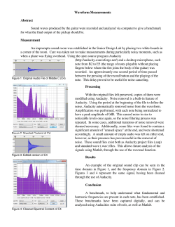 Waveform Measurements Abstract Sound waves produced