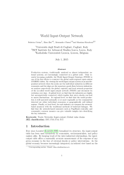 World Input-Output Network
