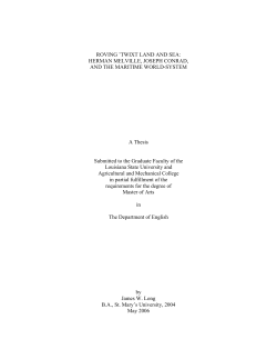ROVING `TWIXT LAND AND SEA: HERMAN MELVILLE, JOSEPH